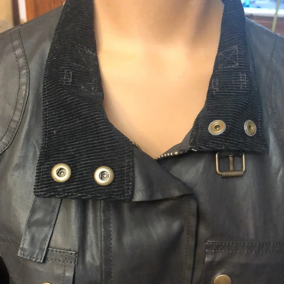 Twilight Bella Swan Banana Republic Belted Pocket Field Jacket Black Large - Picture 3 of 8